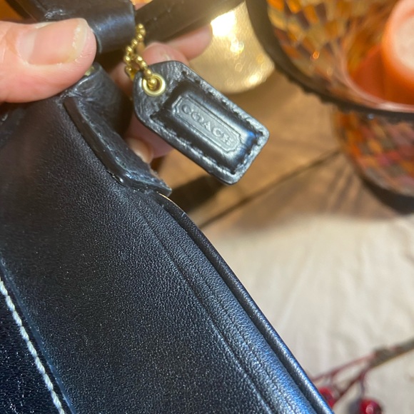 Leather and canvas black Coach purse - Picture 4 of 6